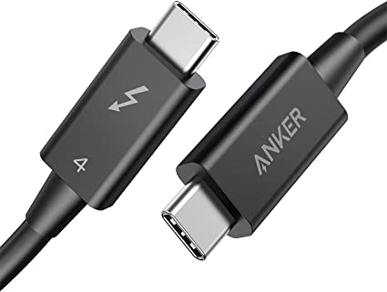 Anker USB-C USB-C Thunderbolt 4 100W ケーブル (0.7m ブラック) 100W出力 8K対応 40 Gbps 高速データ転送 MacBook Air Pro iPad Pro/Air 他対応