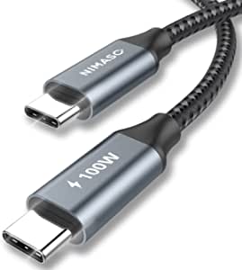 2本セット NIMASO USB C Type C ケーブル 2m+2m PD対応 100W/5A 急速充電 タイプc ケーブル MacBook、iPad mini6、iPad Pro (2021,2020,2018)、Galaxy等type