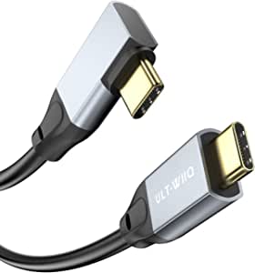 L字 Type C to Type C USB 3.2 ケーブル 1.0m 20Gbps転送 100w急速充電 4K@60Hz映像出力 PD3.0/QC4.0対応 USB C 3.2 Gen2x2標準、USB 3.2/3.1など下位互換あり Thun