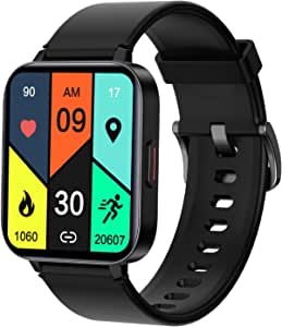 スマートウォッチ 2022 新登場 1.70インチ大画面 Smart Watch 活動量計 腕時計 歩数計 スポーツウォッチ 100種類運動モード 女性の生理周期リマインダー カスタマイズ文字盤 心拍数 睡眠モニター 着信通知 スマホ探す ストップウォ