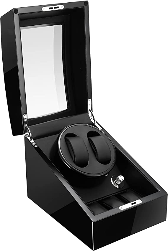 Sepano ワインディングマシーン 2本 ウォッチワインダー 3本収納 時計ケース 自動巻き時計ワインディン..