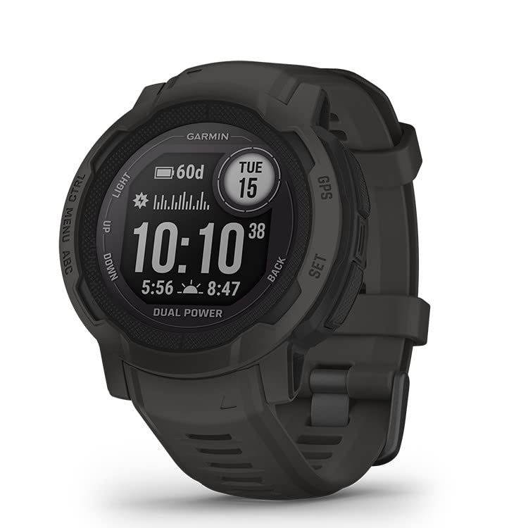 GARMIN(ガーミン) Instinct 2 Dual Power Graphite 直径45mm Suica対応 タフネスアウトドア GPS ウォッチ 日本正規品 小