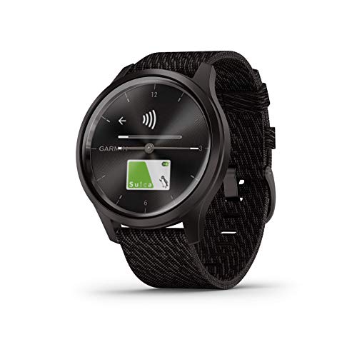 GARMIN vivomove Style Black Pepper Nylon / Slate 010-02240-73