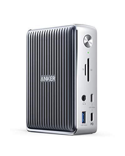 Anker PowerExpand Elite 13-in-1 Thunderbolt 3 Dock ドッキングステーション 85W出力 USB Power Delivery 対応 USB-Cデータ 充電ポート USB-Aポート 4K対応 HDMIポ