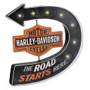楽天アメリカン雑貨COLOUR看板 照明 ハーレーダビッドソン Road Starts Here マーキーパブサイン HDL-15519 Harley-Davidson インテリア アメリカン雑貨
