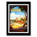 ハワイアンポスター ホテルシリーズ ＜Hawaii, Land of Surf and Sunshine by Kerne Erickson＞ G-5 アメリカ雑貨 アメリカン雑貨 その1
