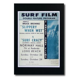 サーフムービーポスター L-116 「 SLIPPER WHEN WET & SURF CRAZY 」 サイズ：28.5×21.5cm アメリカ雑貨 アメリカン雑貨