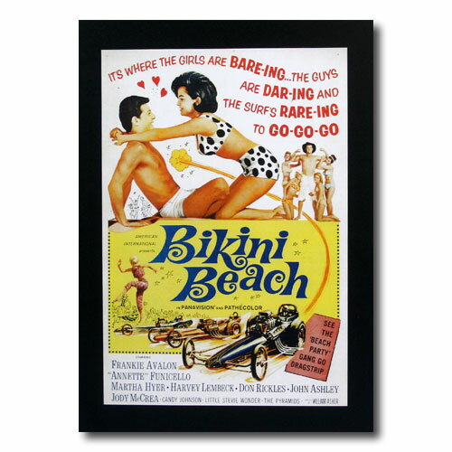 サーフムービーポスター L-122 「Bikini Beach」 サイズ：31×21cm アメリカ雑貨 アメリカン雑貨