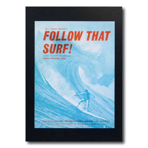 サーフムービーポスター L-23 「FOLLOW THAT SURF 」 サイズ：28.5×21.5cm アメリカ雑貨 アメリカン雑貨