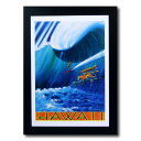 ハワイアンポスター サーフィンシリーズ N-34 「John Severson ビッグウェーブ （縦 ）」 サイズ：30.5×21.5cm アメリカ雑貨 アメリカン雑貨
