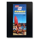 ハワイアンポスター サーフィンシリーズ N-87 「ユナイテッド航空 HAWAII VACATIONS 1959」 サイズ：31×13.5cm アメリカ雑貨 アメリカン雑貨