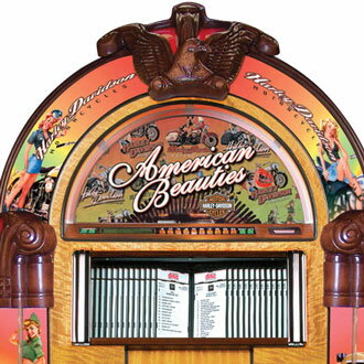 ���塼���ܥå��� �ϡ��졼���ӥåɥ��� CD100���Ǽ ����ꥫ��ӥ塼�ƥ��� ���塼���ܥå����Х֥顼 �⤵��160cm �緿 JUKE BOX ������� ���ä����� Ź�� �С� ���ե� ��Ź ����ꥫ�� ����ꥫ���� ����ꥫ�󻨲� Harley-Davidson