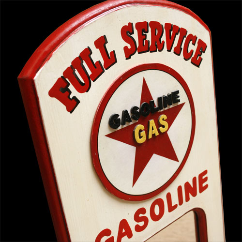 GAS (ガソリンデザイン ) 木製パブサインミラー アメリカ雑貨 アメリカン雑貨 [2]