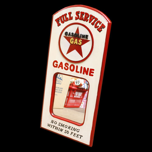 GAS (ガソリンデザイン ) 木製パブサインミラー アメリカ雑貨 アメリカン雑貨 [3]