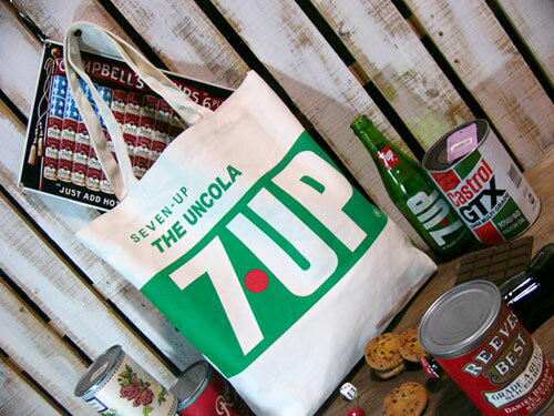 7up セブンアップ キャンバストートバッグTHE UNCOLA 7UP アメリカ雑貨 アメリカン雑貨 1