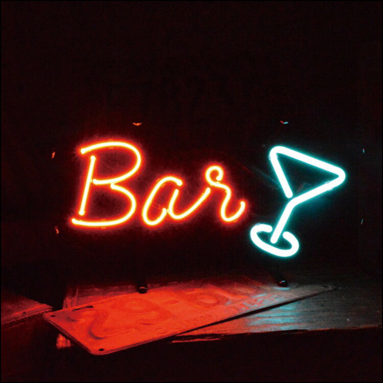 アメリカンネオンサイン ＜BAR バー＞サイズ：12×38cm ネオン管 ガレージング アメリカ雑貨 アメリカン雑貨