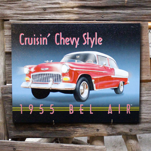 Rakuten - メタルサイン 「Crusin' Chevy Style」 #728 シェビー ブリキ看板 ガレージ アメリカ雑貨 アメリカン雑貨