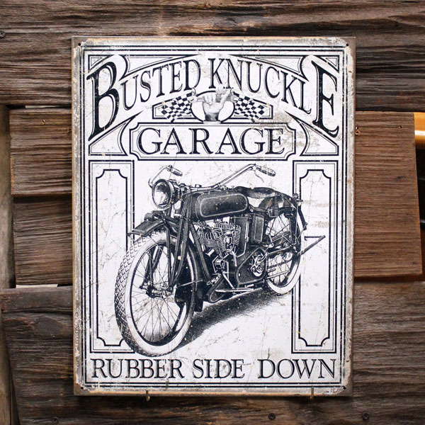 メタルサイン 「Busted Nuckle Vintage」 #1923 ブリキ看板 ガレージ アメリカ雑貨 アメリカン雑貨