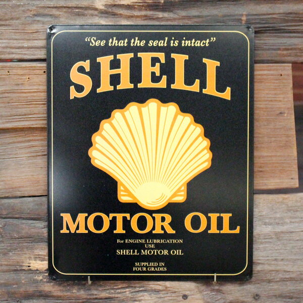 メタルサイン 「Shell Motor Oil」 #98579 ブリキ看板 インテリア アメリカ雑貨 アメリカン雑貨