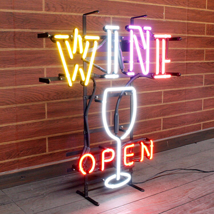 ネオンサイン / WINE OPEN ワインオープン H62×W54cm インテリア ネオン管 アメリカン インテリア 電飾 店舗装飾 アメリカ雑貨 clour-10030129 アメリカン雑貨COLOUR サンプル画像2