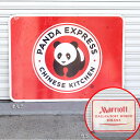直輸入USED ロードサイドサイン Panda Express × Mariott(両面) H92×W122cm ガレージディスプレー 大型看板 店舗看板 アメリカ雑貨