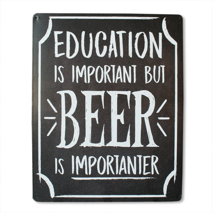 看板 メタルサイン 「BEER」 #225289 縦38cm×横30.5cm ビール ブリキ看板 店舗装飾 壁面ディスプレー ..