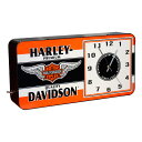置き時計 ハーレーダビッドソン ウィングド B&S LED アドクロック HDL-16641 HARLEY-DAVIDSON ライト付き ギフト プレゼント ア...