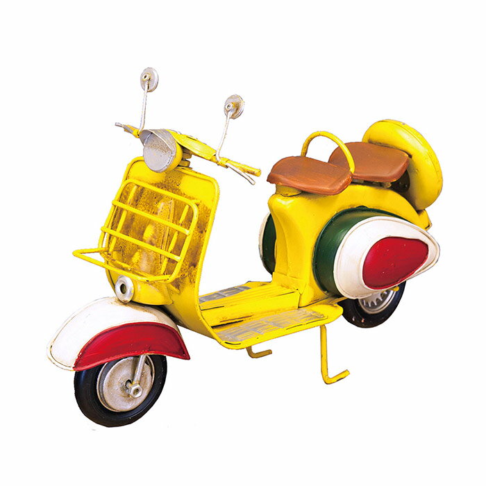 ブリキオブジェ ヴィンテージバイク 「スクーター イタリー」 高さ17.5×長さ26×奥行き9.5cm 1904D-1359 インテリア バイク レトロ インテリア アメリカン雑貨