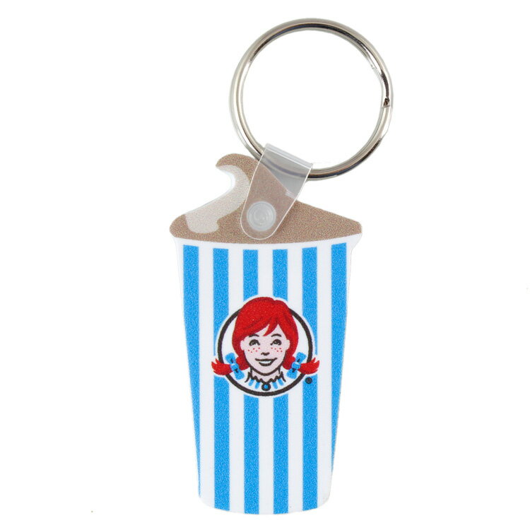 ラバーキーチェーン WENDY'S ウエンディーズ カップデザイン かわいい レディース メンズ キーリング キーホルダー アメリカ雑貨