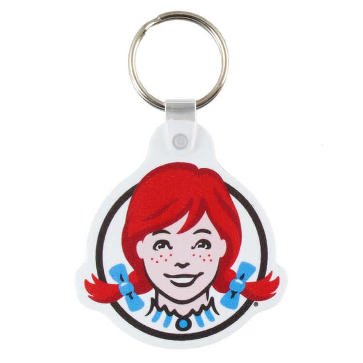 ラバーキーチェーン WENDY'S ウエンディーズ ウエンディデザイン かわいい レディース メンズ キーリング キーホルダー アメリカ雑貨