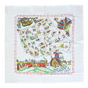 スーベニアクロス ウエスタンステイツ 70×70cm コットン100% レトロ 布 インテリア アメリカン雑貨