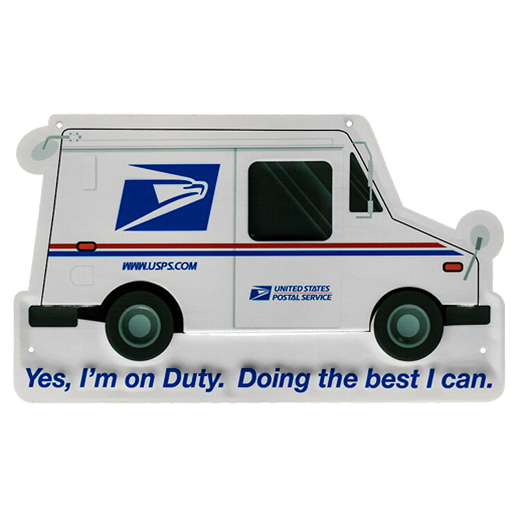 Rakuten - 看板 エンボス メタルサイン USPS U.S.ポスタルサービス トラック 高さ24×幅40cm ブリキ看板 店舗 インテリア アメリカ雑貨 アメリカン雑貨