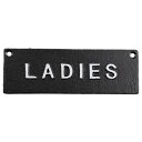 看板 アイアンプレート LADIES SLW092 高さ5×幅15×奥行0.5cm 200g 鉄製 女性 おしゃれ 案内 プレート 店舗 木ネジ付属