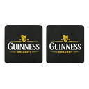 ラバー製 コースター 2枚セット 「GUINESS ギネス」 縦9.4×横9.4×厚み0.3cm バーグッズ アメリカ雑貨 アメリカン雑貨