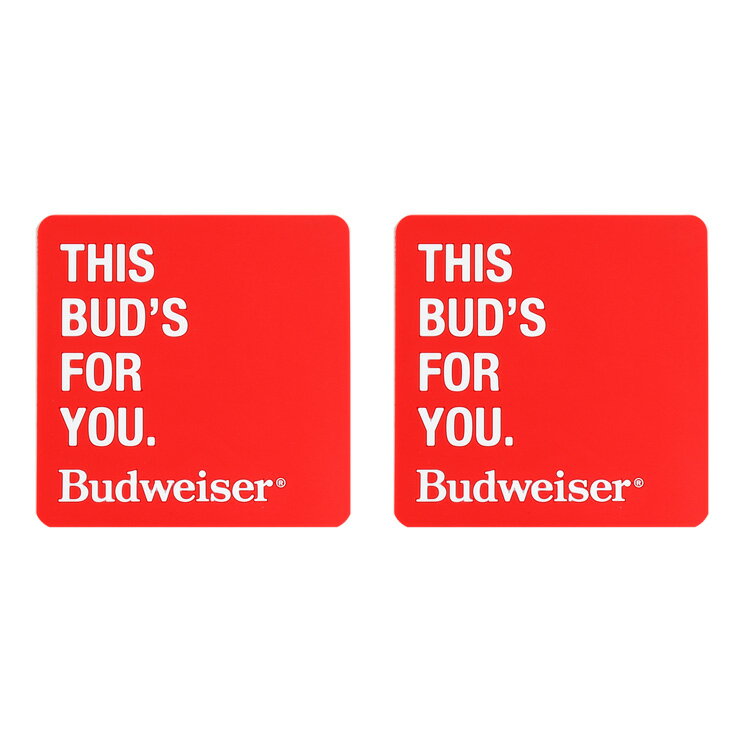 С  2祻å THIS BUD'S FOR YOU. Budweiser Хɥ磻 10߲10߸0.3cm Сå ꥫ ꥫ󻨲