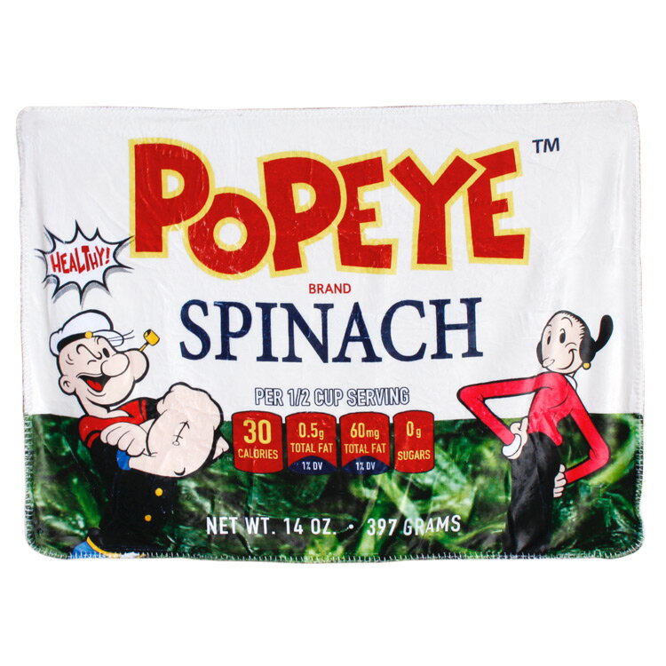 ボアブランケット POPEYE ポパイのほうれん草 高さ70×幅100cm ポリエステル製 フリース ブランケット ..