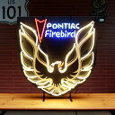 看板 ネオンサイン / ポンティアック・ファイヤーバード PONTIAC FIREBIRD 高さ60.5×横60.5×奥行き15cm （デザイン部サイズ：高さ58×幅58cm） GMオフィシャルライセンス商品 ガレージ インテリア 電飾 店舗装飾 アメリカ雑貨