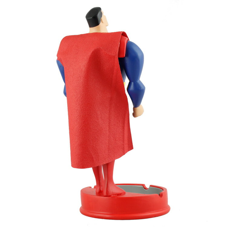 アメリカン キャラクター アッシュトレイ SUPER MAN 高さ24×直径10.7cm レジン製 灰皿 トレイ 小物入れ アメコミ スーパーマン ハンドペイント アメリカン雑貨 3