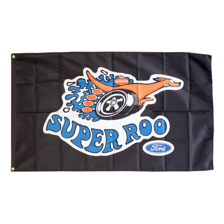 フラッグ FORD SUPER ROO フォード スーパー・ルー 150×90cm ナイロン製 タペストリー バナー 旗 ウォ..