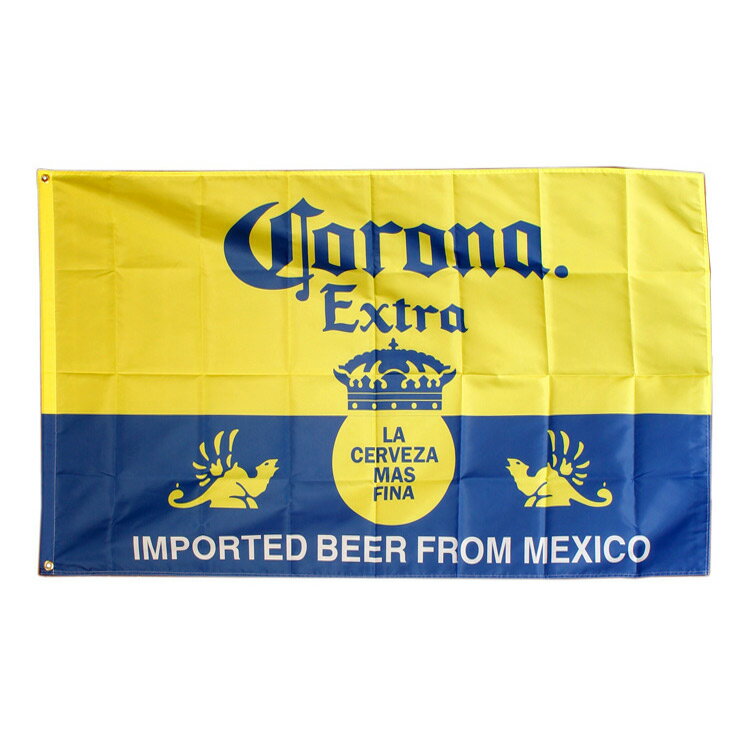 フラッグ CORONA コロナ （イエロー）150×90cm ナイロン製 タペストリー バナー 旗 ウォールデコレーシ..