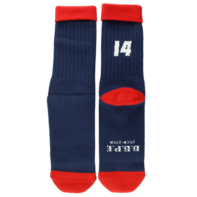 靴下S-SOCKS #14 ネイビー 幅7.5×高さ38cm コットン / アクリル製 クルー スポーツ ソックス 日本製 メンズ レディース ラリーバード NBA Billy Browns Personal Effects