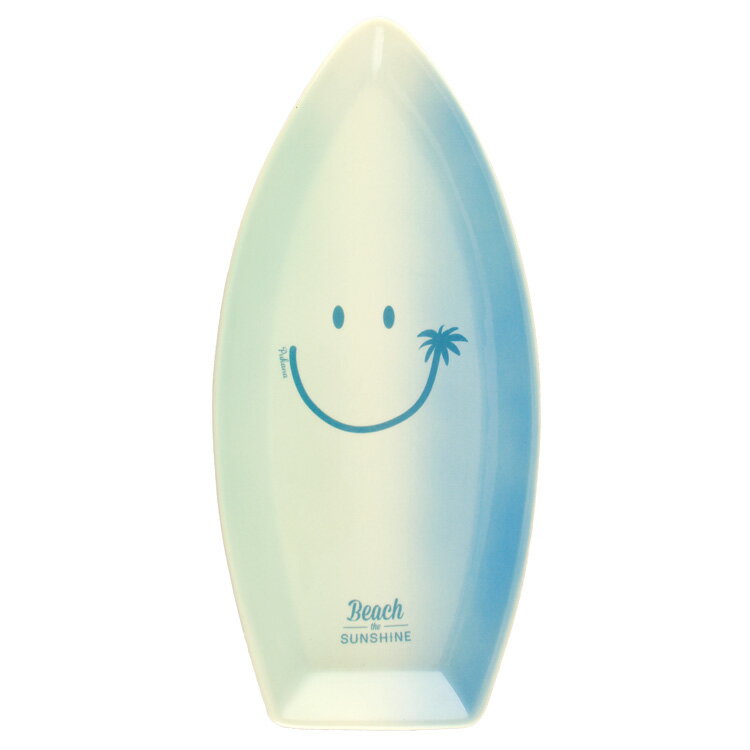 Pukana スマイル グラデーション プレート / ブルー 縦31.5×横14cm 陶器製 皿 長皿 ハワイアン雑貨 アメリカン雑貨のサムネイル