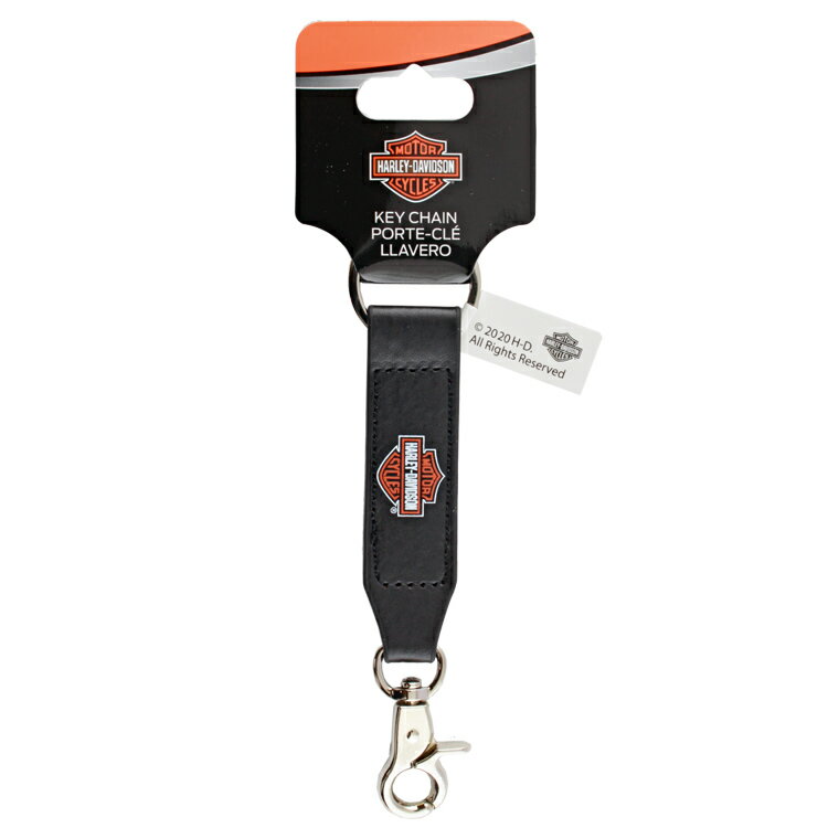 キーホルダー HARLEY-DAVIDSON ハーレーダビッドソン ストラップ キーチェーン #4374 縦14.5×横2.2cm レザー オフィシャルグッズ アメリカン雑貨