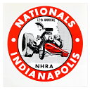 ヴィンテージレーシングデカール ”NHRA 12th NATIONALS INDIANAPOLIS” 縦10.8×横10.8cm クリアフィルムタイプ