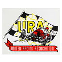 ヴィンテージレーシングデカール ”UNITED RACING ASSOCIATION” 縦10.9×横13.5cm クリアフィルムタイプ (DZ105)