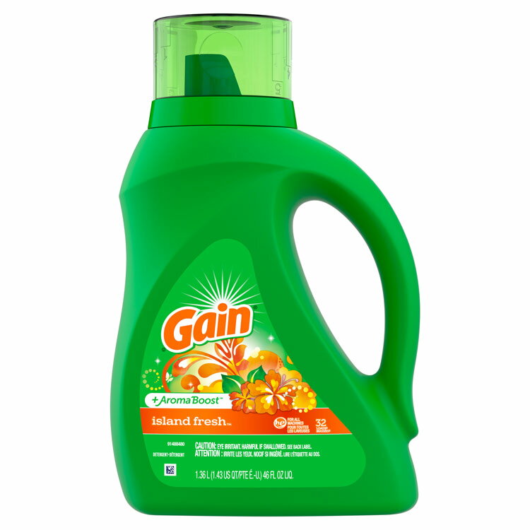 洗濯洗剤 液体 ゲイン アイランドフレッシュ 32回分 1.36L 46oz P&G Gain 洗濯用洗剤 輸入洗剤 アメリカ製 アメリカ雑貨 1