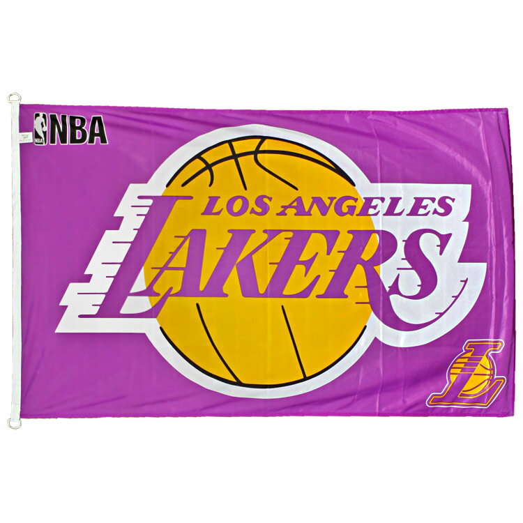 NBA ロサンゼルス・レイカーズ デラックス フラッグ 90×150cm ポリエステル製 Lakers アメリカ バスケットボール 旗 公式