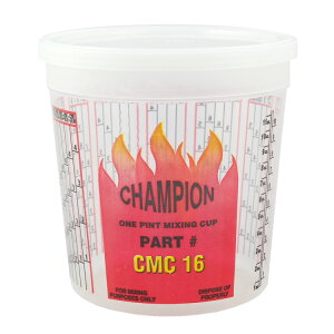 CHAMPION チャンピオン 1パイント ミキシング カップ S #CMC16 高さ9.3×直径9cm フタ付き 目盛り付き 計量容器 プラスチック容器 DIY アメリカ製 アメリカン雑貨