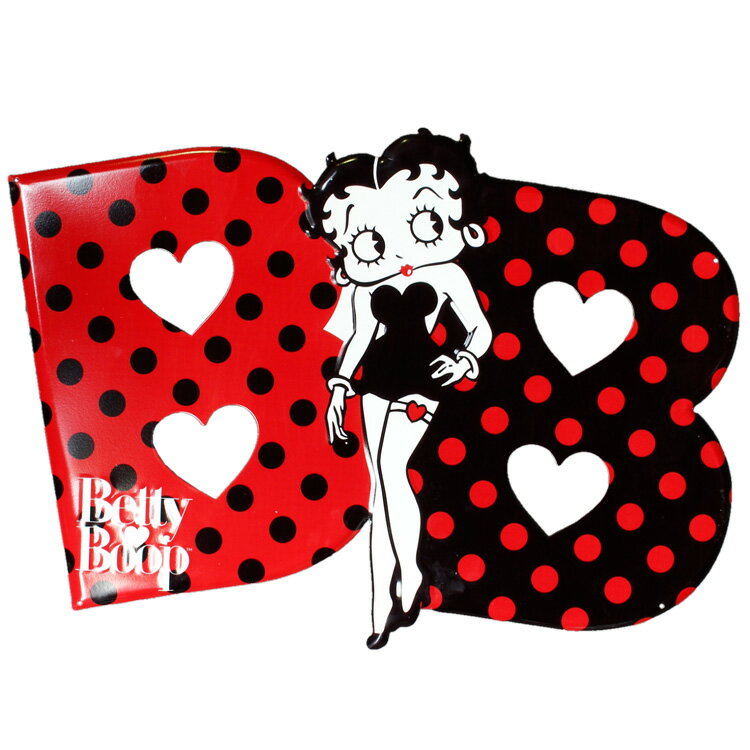 看板 ダイカットティンサイン Betty Boop ベティブープ #15017 高さ39×幅56cm ブリキ製 アメリカン雑貨