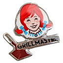 ピンバッジ Wendy's ウエンディーズ ピンズ GRILLMASTER 縦3.2×横3.2cm メタル製 アクセサリー アメリカン雑貨